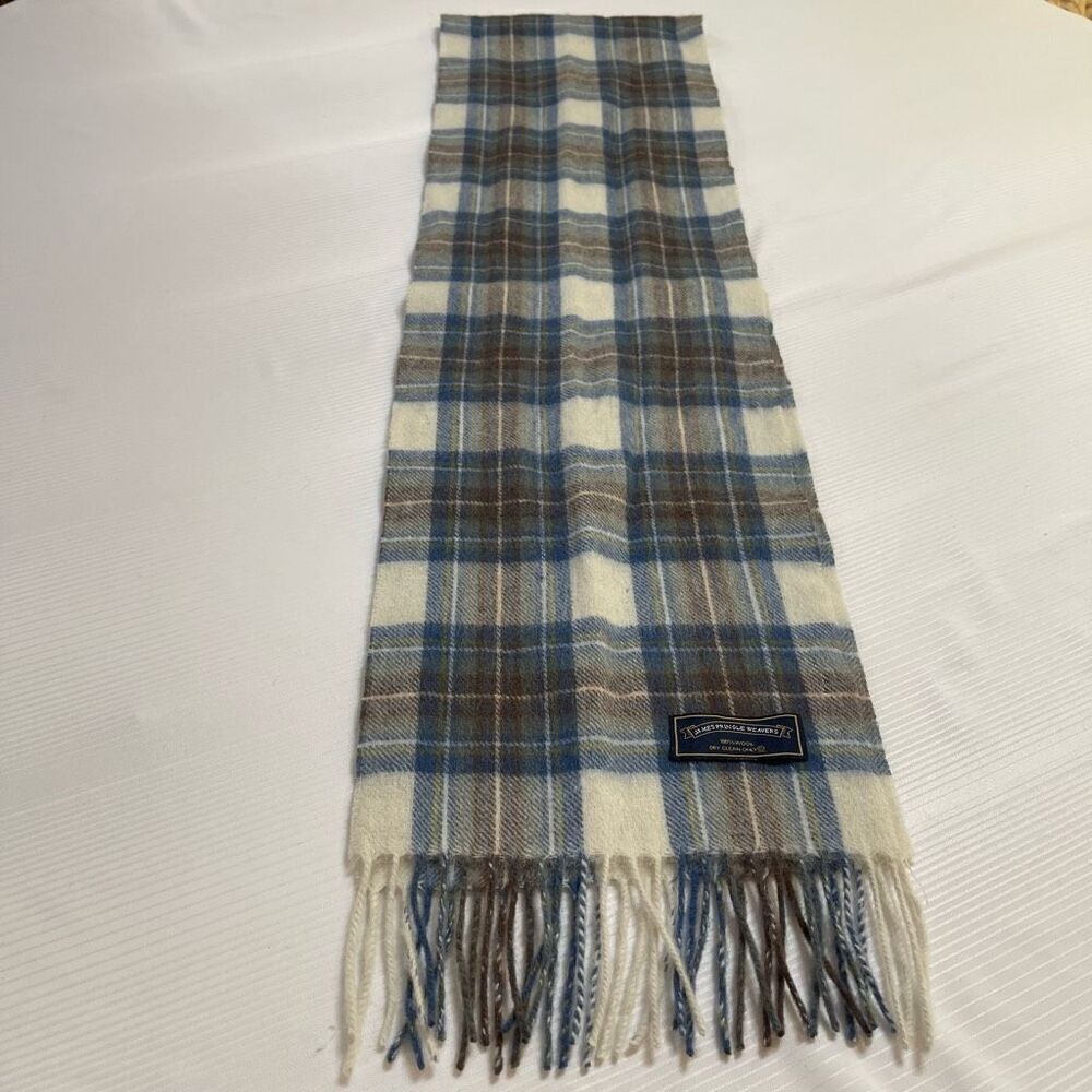 James Pringle Weavers Wool Plaid VTG Scarf